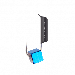 Мормышка вольфрамовая True Weight цена за 1 шт Гвоздекубик гв. d2.5 мат. шок. кубик синий