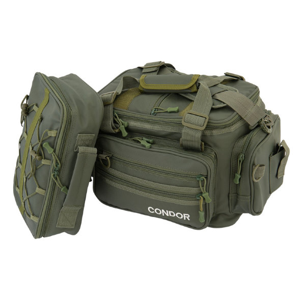Сумка рыбака Condor 1+1, ПВХ, цвет зеленый, размер 43*28*30 см