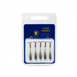 Мормышка Kyoda Черт с подвесным тройником, размер M, вес 1.3 гр черный никель 5 шт