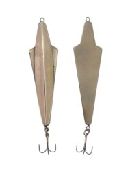 Блесна зимняя Бор Плюс двусторонняя 1 с подвес. тр. никель